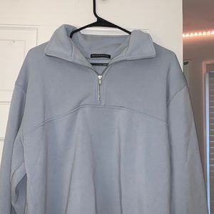 brandy melville quarter zip crew neck